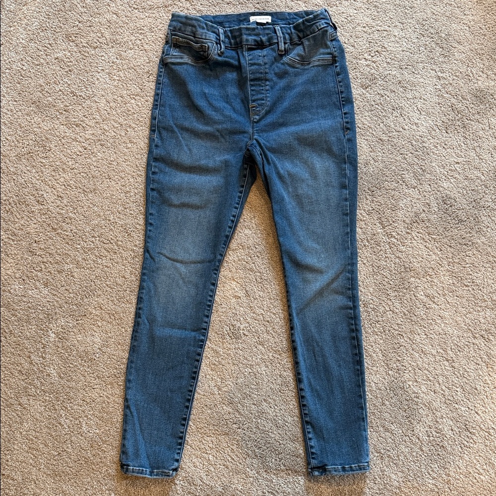 Good American Power Stretch Pull-On Skinny Jeans